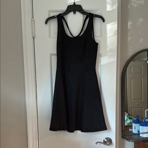 H&M Black Sleeveless A-Line Mini Dress